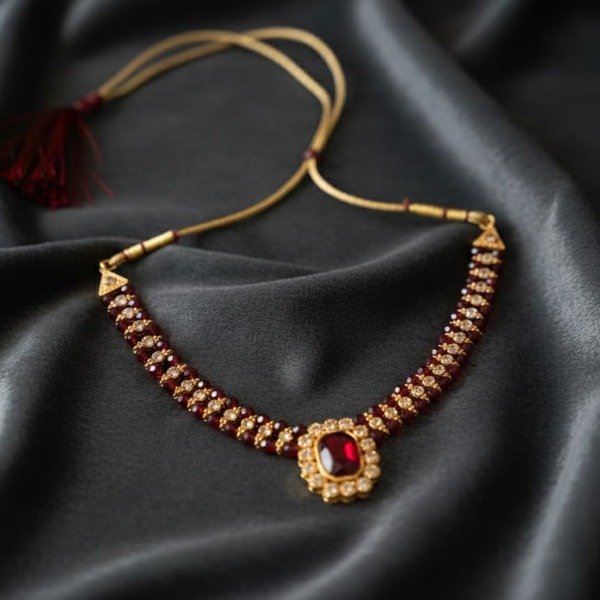 Small Moti Choker Necklace 006